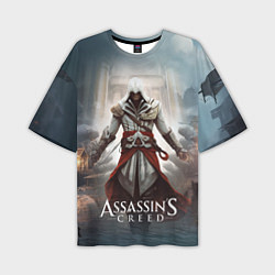 Мужская футболка оверсайз Assassins creed poster game