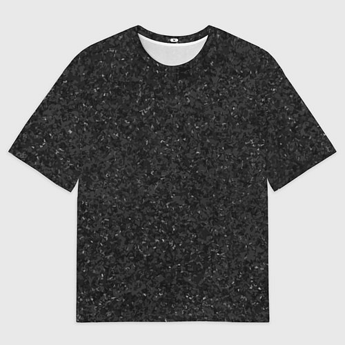 Мужская футболка оверсайз Текстура мокрый асфальт тёмный серый / 3D-принт – фото 1