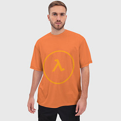 Футболка оверсайз мужская Half-Life оранжевый, цвет: 3D-принт — фото 2