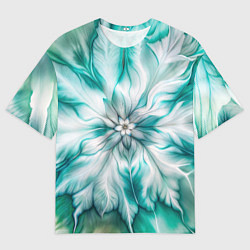 Мужская футболка оверсайз Акварельный цветок Лепестки