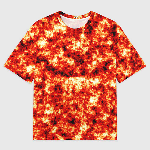 Мужская футболка оверсайз Vulcan lava texture / 3D-принт – фото 1