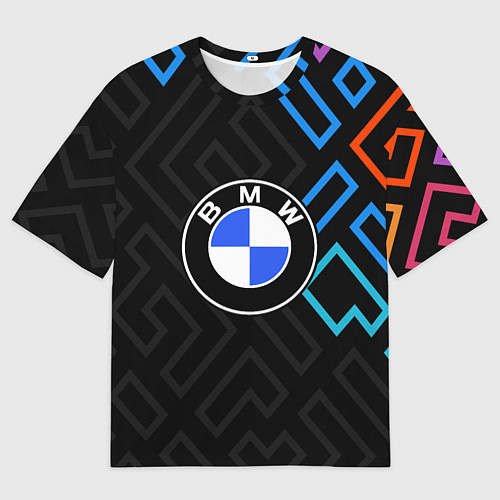 Мужская футболка оверсайз Bmw абстракция / 3D-принт – фото 1