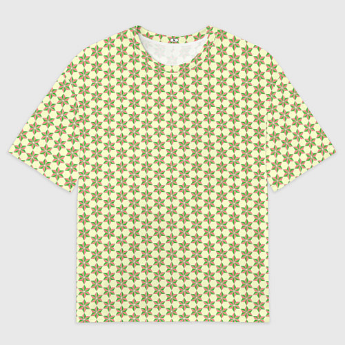 Мужская футболка оверсайз Паттерн разноцветные звездочки / 3D-принт – фото 1