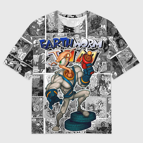 Мужская футболка оверсайз Jim comix / 3D-принт – фото 1