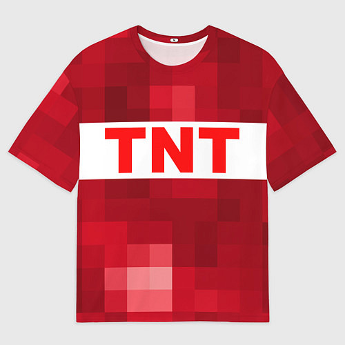 Мужская футболка оверсайз Minecraft tnt texture / 3D-принт – фото 1