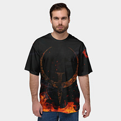 Футболка оверсайз мужская Quake one, цвет: 3D-принт — фото 2