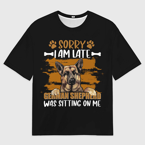 Мужская футболка оверсайз Немецкая овчарка - german shepherd / 3D-принт – фото 1