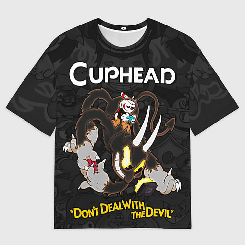 Мужская футболка оверсайз Cuphead - devil play game / 3D-принт – фото 1