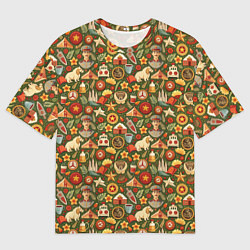 Футболка оверсайз мужская Солдат и символика СССР, цвет: 3D-принт