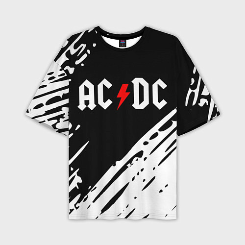 Мужская футболка оверсайз Ac dc rock / 3D-принт – фото 1