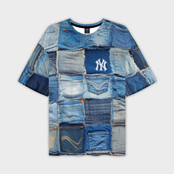 Мужская футболка оверсайз Patchwork - New York yankees baseball team