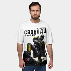 Футболка оверсайз мужская Helldivers 2: Свобода, цвет: 3D-принт — фото 2