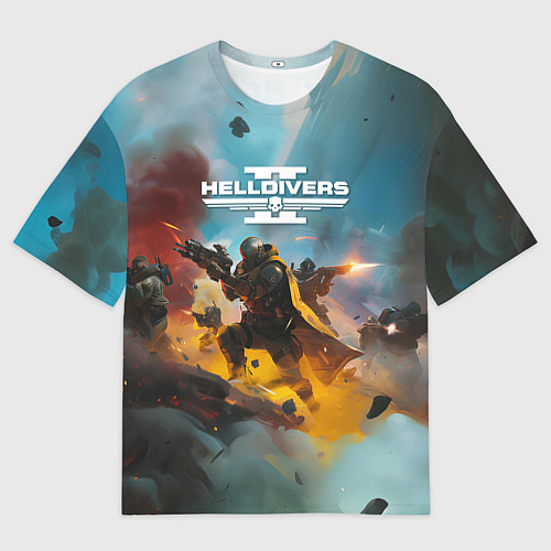 Мужская футболка оверсайз Helldivers 2: Art / 3D-принт – фото 1