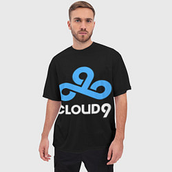 Футболка оверсайз мужская Cloud9 - esports logo, цвет: 3D-принт — фото 2