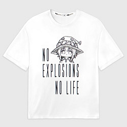 Мужская футболка оверсайз No explosions no life