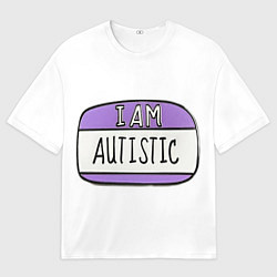 Мужская футболка оверсайз Аутист значок