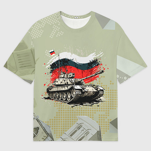 Мужская футболка оверсайз 9 Мая танк / 3D-принт – фото 1