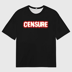 Мужская футболка оверсайз Цензура в артефактах