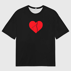 Мужская футболка оверсайз Broken heart