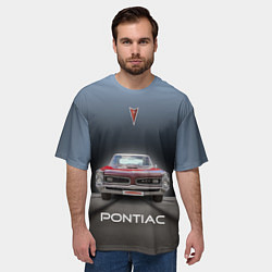 Футболка оверсайз мужская Американский масл-кар Pontiac GTO, цвет: 3D-принт — фото 2