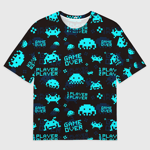 Мужская футболка оверсайз Game over 1 player 2 player / 3D-принт – фото 1