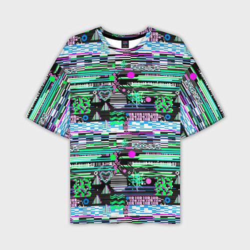 Мужская футболка оверсайз Abstract color pattern / 3D-принт – фото 1