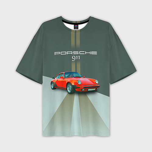 Мужская футболка оверсайз Porsche спортивный немецкий автомобиль / 3D-принт – фото 1