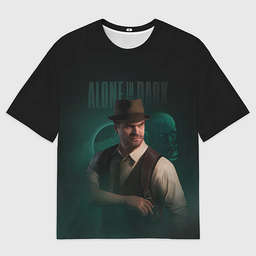 Мужская футболка оверсайз Alone in the dark - Edward Carnby / 3D-принт – фото 1