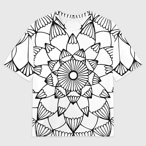 Мужская футболка оверсайз Мандала узор ракушка / 3D-принт – фото 1