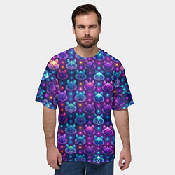 Футболка оверсайз мужская Фурри мордочки лисица, цвет: 3D-принт — фото 2