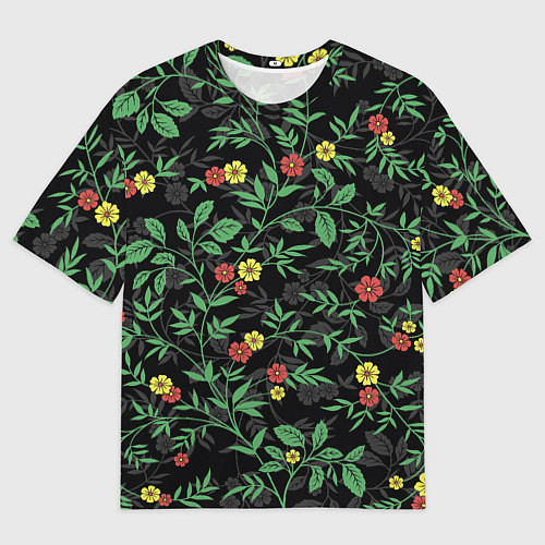 Мужская футболка оверсайз Славянский летний узор / 3D-принт – фото 1