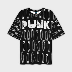 Футболка оверсайз мужская Punk pins, цвет: 3D-принт