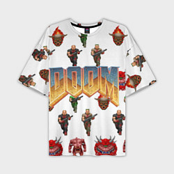Мужская футболка оверсайз Doom 1993 паттерн