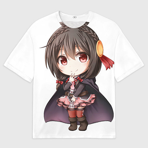 Мужская футболка оверсайз Konosuba Юн-юн чибик / 3D-принт – фото 1