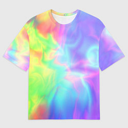 Футболка оверсайз мужская Яркий тай-дай абстракция, цвет: 3D-принт