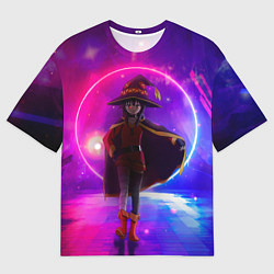 Мужская футболка оверсайз Konosuba Мэгумин cute