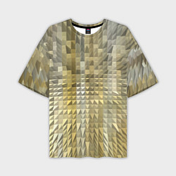 Мужская футболка оверсайз Объемные треугольники текстурированный рельеф