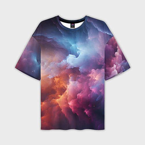 Мужская футболка оверсайз Облачный космос / 3D-принт – фото 1