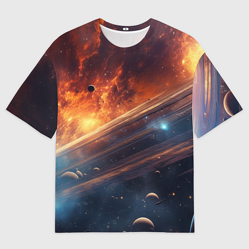 Мужская футболка оверсайз Млечный путь космос / 3D-принт – фото 1