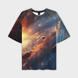Мужская футболка оверсайз Вселенная и планеты