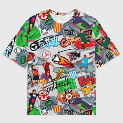 Футболка оверсайз мужская Football is my life pattern, цвет: 3D-принт