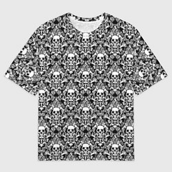 Футболка оверсайз мужская Skull patterns, цвет: 3D-принт