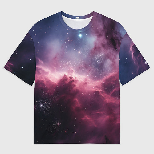 Мужская футболка оверсайз Абстрактный космос фантастика / 3D-принт – фото 1