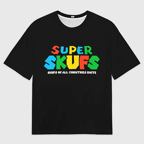 Мужская футболка оверсайз Super skufs / 3D-принт – фото 1
