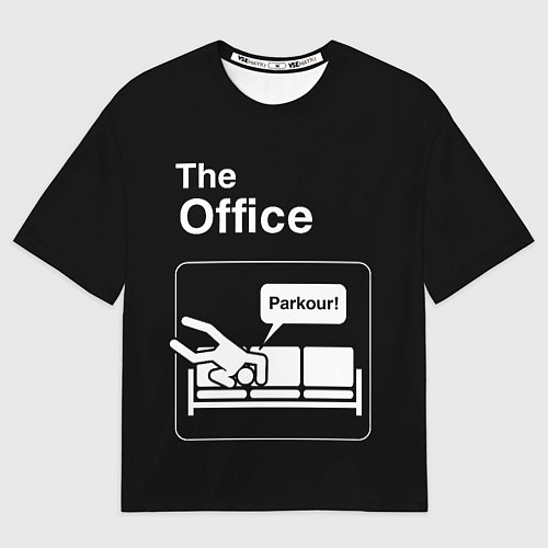 Мужская футболка оверсайз Офис и паркур / 3D-принт – фото 1