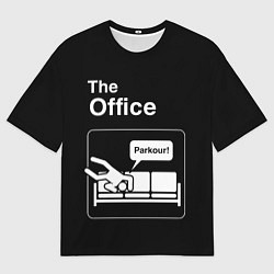 Футболка оверсайз мужская Офис и паркур, цвет: 3D-принт