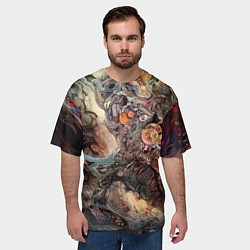 Футболка оверсайз мужская Бесконечный хаос, цвет: 3D-принт — фото 2