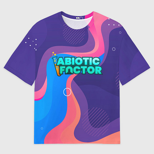 Мужская футболка оверсайз Abiotic Factor яркие полосы / 3D-принт – фото 1