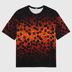 Футболка оверсайз мужская Абстрактный летний узор, цвет: 3D-принт