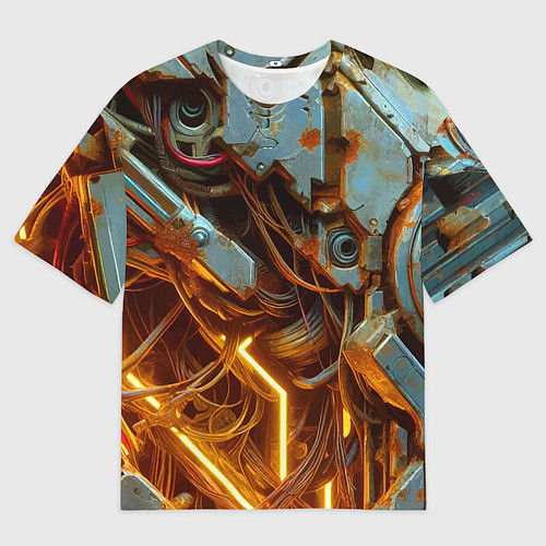 Мужская футболка оверсайз Cyber armor - ai art / 3D-принт – фото 1